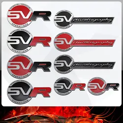 For Land Rover Discovery Evoque Defender Velar Range Rover SVR Emblem Large/Small Metal Car Sticker Grille Badge Decal