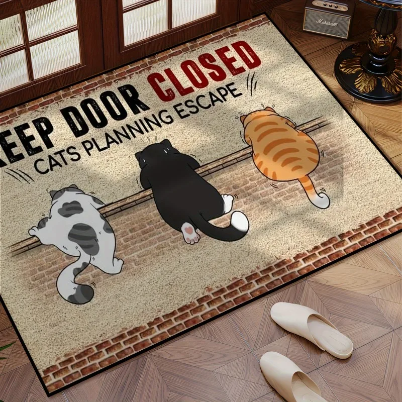 3D Galaxy Wolf Non Slip Absorbent Doormat Waterproof Easy Clean Floor Rug for Bathroom Entryway