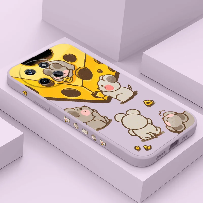 

Greedy Mouse Phone Case For OPPO Realme 14 13 12 11 10 9 9i 8 8i 7 Pro Plus C35 C21Y C25Y C25 4G 5G Liquid Silicone Cover