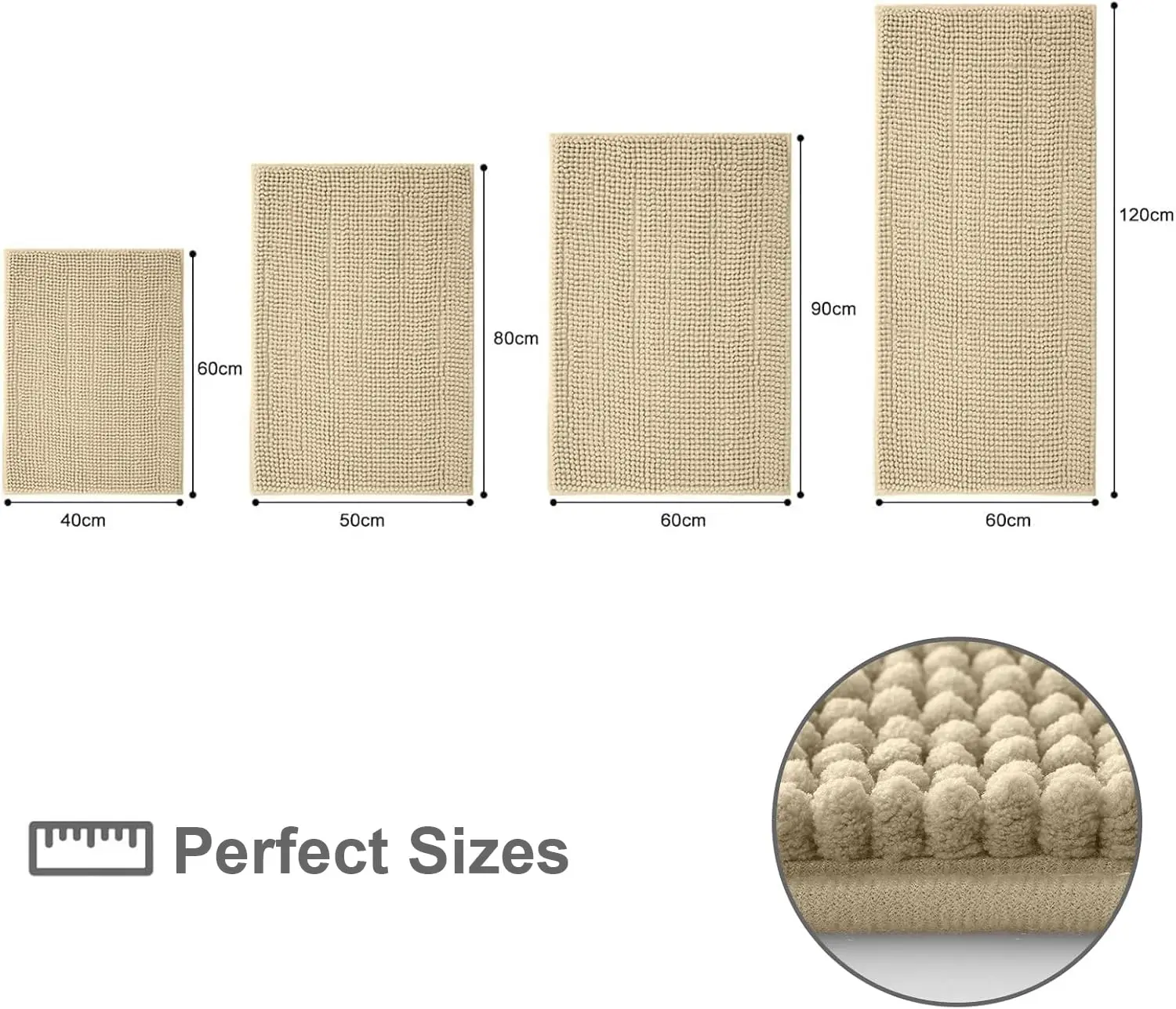 Olanly الشنيل حمام الحصير اضافية لينة الراحة الحمام الحصير سوبر ماصة عدم الانزلاق رقيق الحصير آلة قابل للغسل سجاد حمام جاف