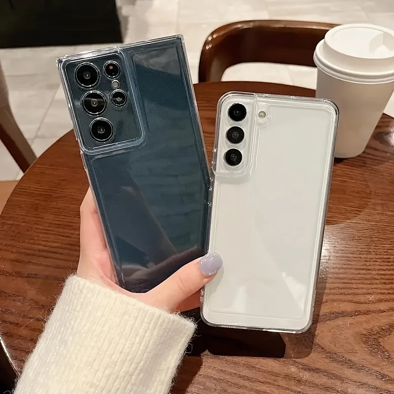 Transparent phone case, suitable for Samsung Galaxy S22, S23, S24, S25, FE Ultra Plus, A56, A36 and other models.