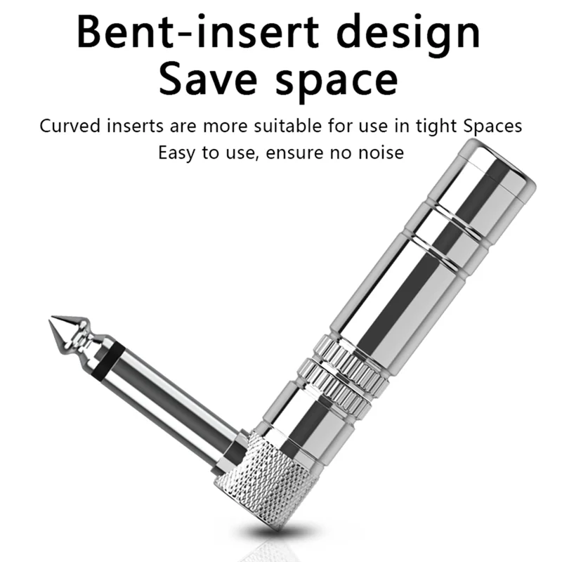 

B21B Electronic Keyboard, Electric Blowpipe, Microphone Cable Adapter 6.35 Male Tofemale Elbow Musical Instrument Access Plug Ad
