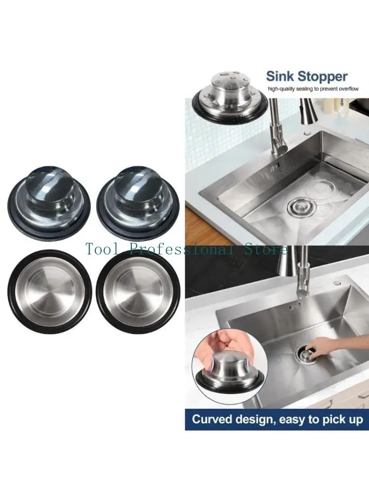 

57QF 2pcs Garbage Disposal Stopper Sink Drain Plug Stainless Steel Sink Drain Cover