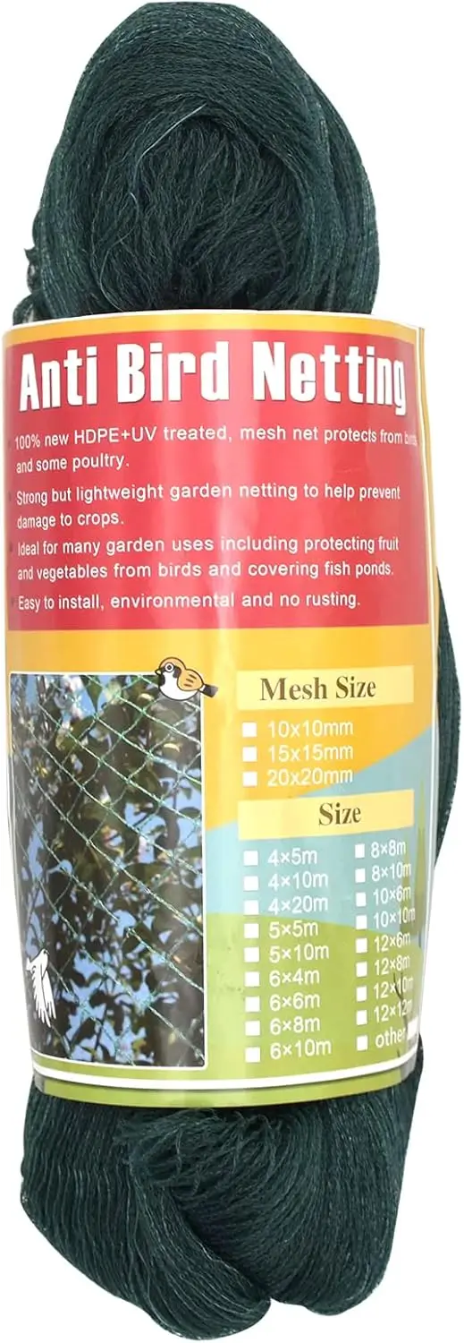 

Bird Netting 50'x50' with 1" Square Mesh for Garden, Chicken Coop, Aviary, Deer Fence Protection