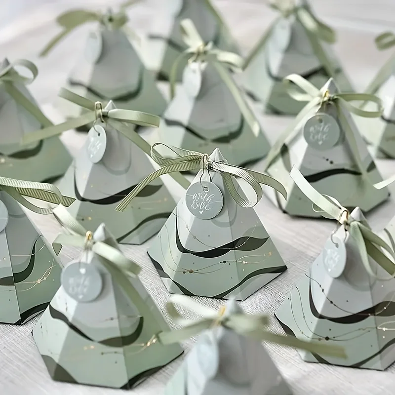 20 قطعة صندوق ورقي متعدد الألوان بستة جوانب مع بطاقة شريطية بسكويت صغير حلوى الشوكولاتة هدية حفلة مهرجان حفلة تخرج #1