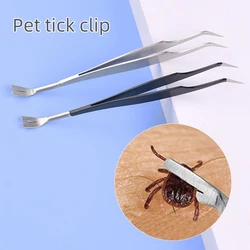 Ferramenta Profissional Remoção Tick, Pinças para Animais, Flea e Ferramentas Remoção Tick, 2 em 1