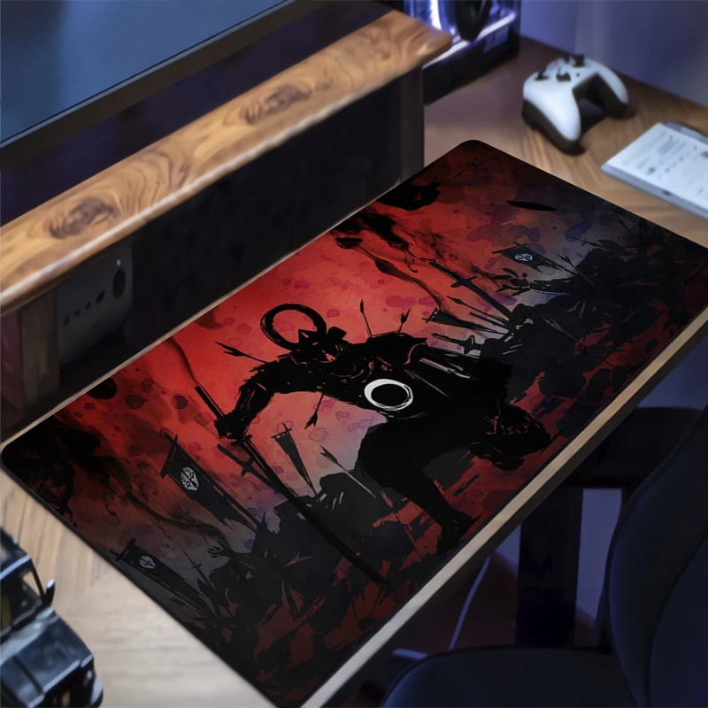 

Samurai Gaming Mouse Pad Gamer Computer Accessories Keyboard Table Mat non-slip Mousepad Company Laptop Desk mat PC big Mousepad