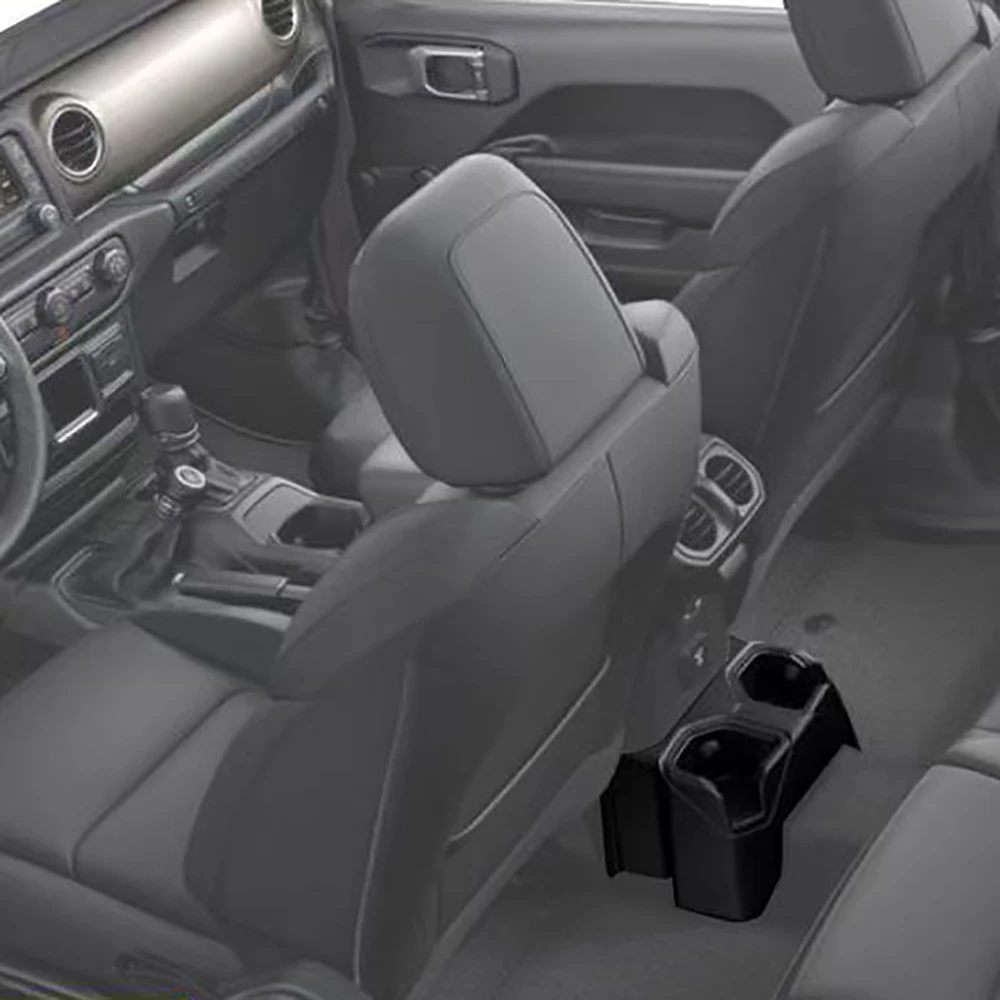 Lantsun JL1076 Water Cup Holder ABS Back Seat Bottom Drinks Holder Storage Box for jeep for wrangler JL 2018+