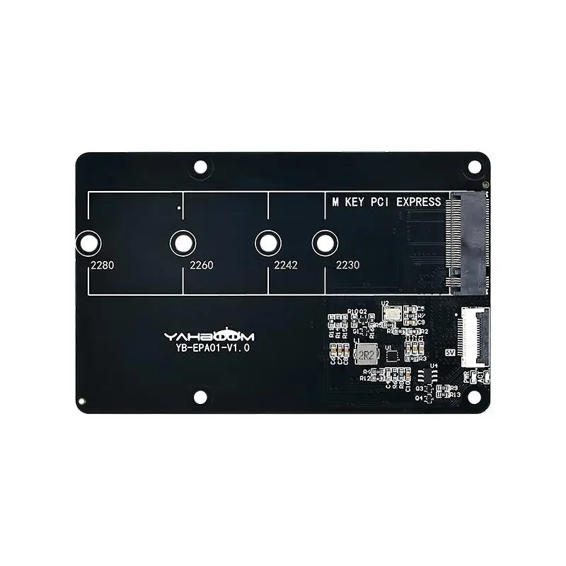 Raspberry Pi 5 NVMe Expansion Board Transparent Acrylic Shell PCIe to M.2 SSD Solid State Drive Adapter Board