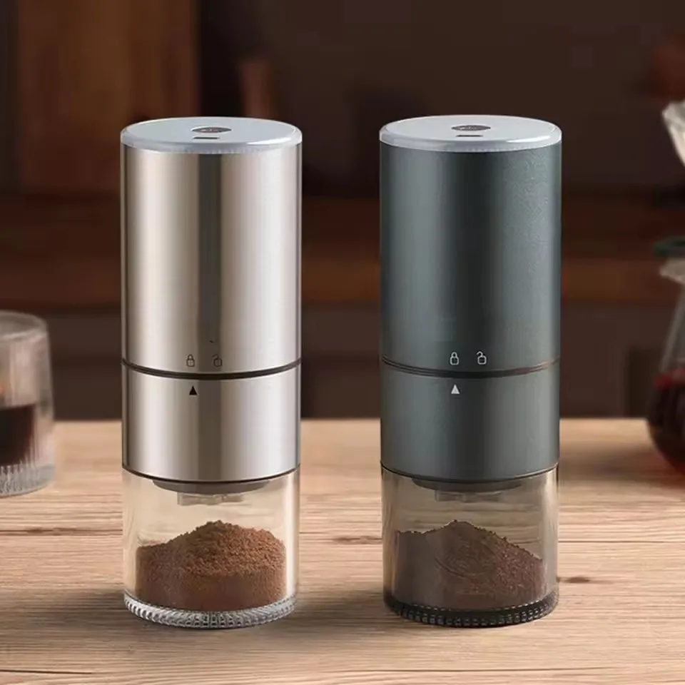 ZaiXiao Electric Coffee Grinder Portable Espresso Machine with Brush USB Rechargeable Grinding Core Beans Mill for Cafe Home Tra