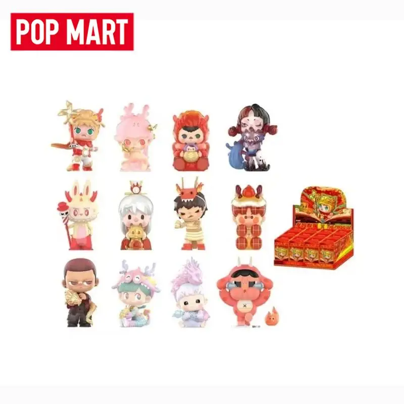 POP MART Loong Presents the Treasure Series Blind Box Toys Guess Bag Mystery Box Mistery Caixa Action Figure Surpresa Cute Model