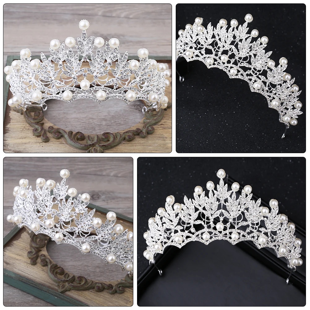 

Bridal Tiara Crown Women Rhinestone Crystal Headband Hair Accessories Wedding Headpieces Comb for