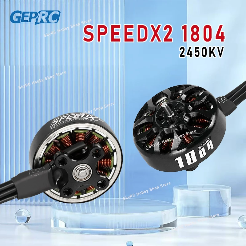

GEPRC SPEEDX2 1804 Brushless Motor -2450KV 4 - 6S Black for 3-4inch Cinewhoop Toothpick FPV Cinebot30