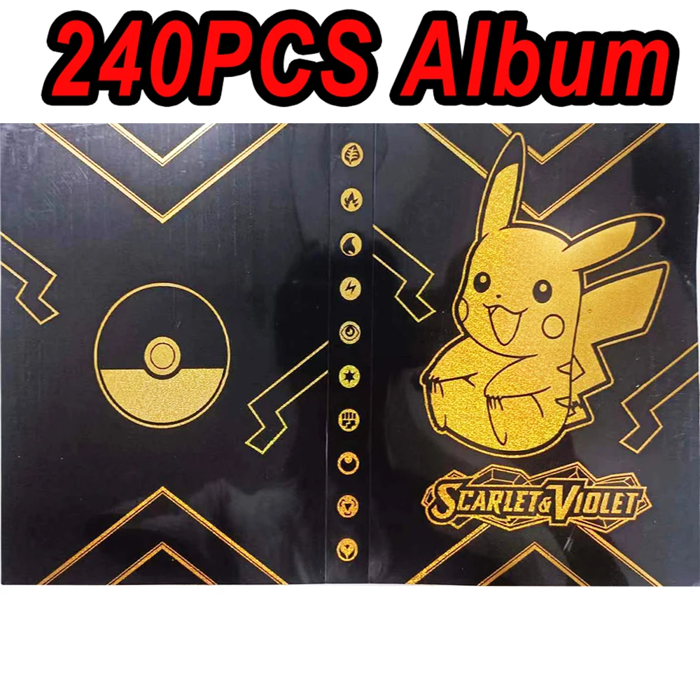 2024 Fire-breathing dragon Charizard Squirtle Holder Binder Collections Folder Anime Card Protector Notebook 240Pcs Card Album