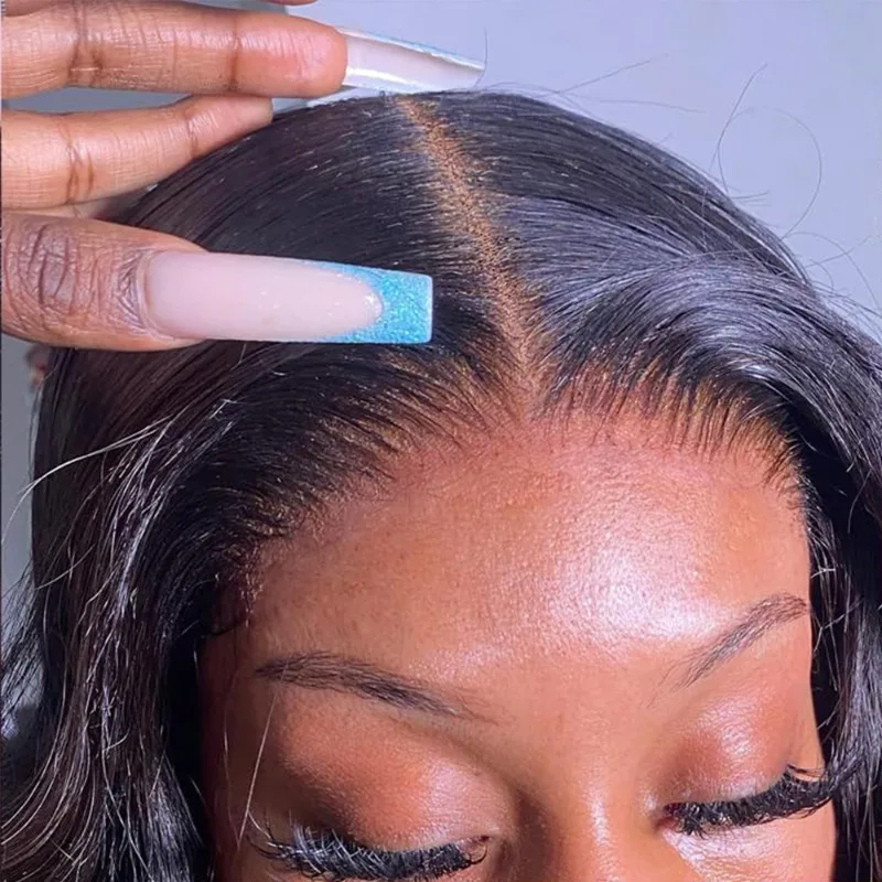 5x5 الدانتيل الشفاف إغلاق شعر طبيعي مفرود 10-20 بوصة شفافة الدانتيل السويسري إغلاق نقية اليد تعادل 100% الشعر البشري 150%