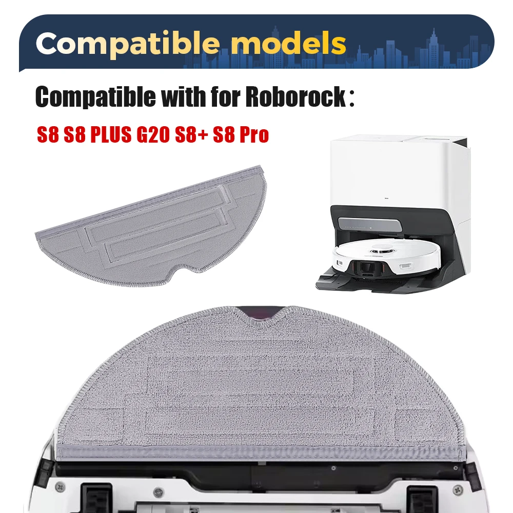 وسادة ممسحة اهتزاز مزدوجة لـ Roborock S8 S8 + S8 Pro Ultra S8 PLUS G20 مكنسة كهربائية روبوت ممسحة الخرق أجزاء ممسحة الملابس والاكسسوارات