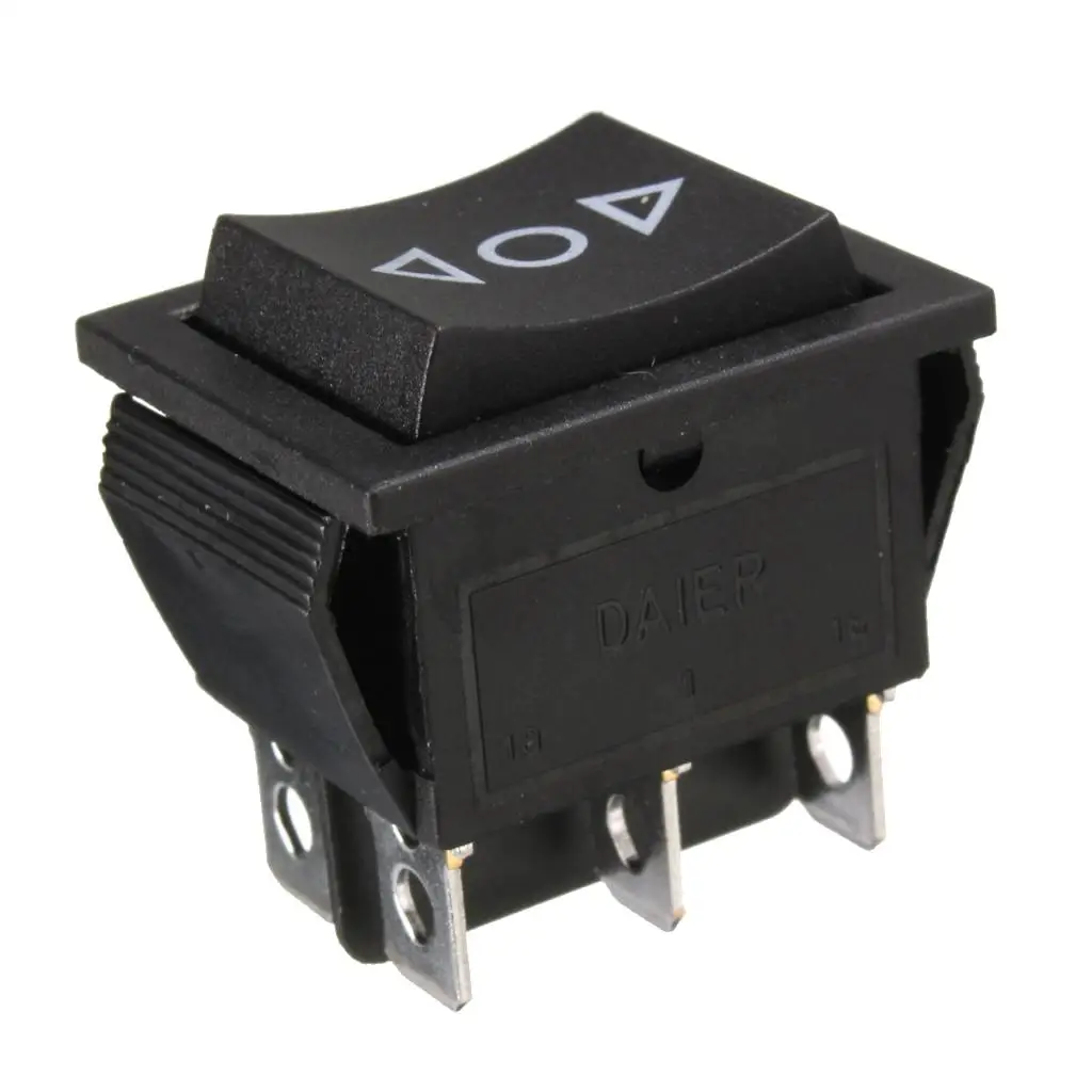 6 Pin DPDT Power Window Momentary Rocker Switch 250V/10A 125V/15A for Car Window Sunroof Double Pole/Throw Momentary Switch