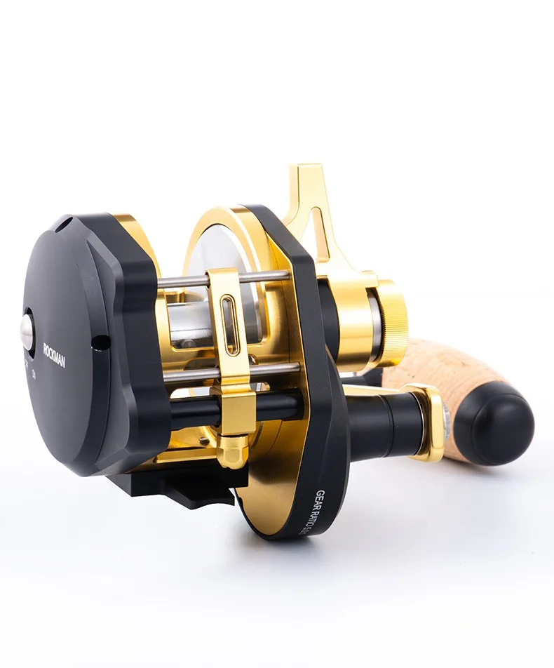 All-metal telescopic drum reel, waterproof mini DC left/right hand trolling reel for sea fishing operations