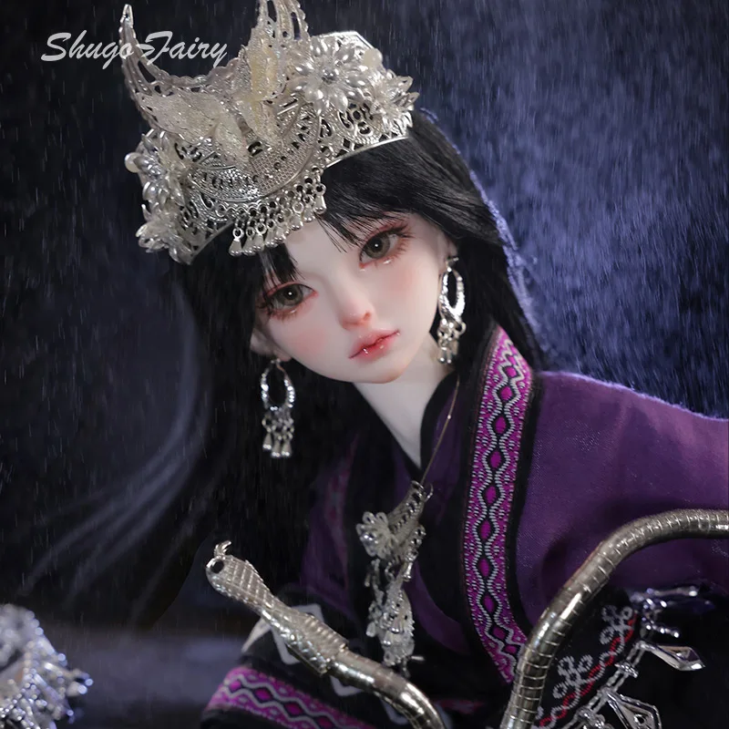 BJD Doll 1/4 Kaka Fullset Miao Ethnic Group Magnificent Cultural Fashion Handcrafts ShugaFairy Handmake Resin Figure