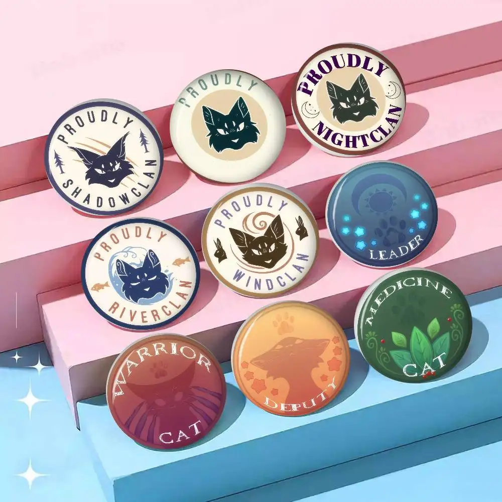 Anime Brooches Cute Cartoon Badge Jacket Jeans Lapel Pin Gift Accessorie Cartoon Cute Warrior Cats Book