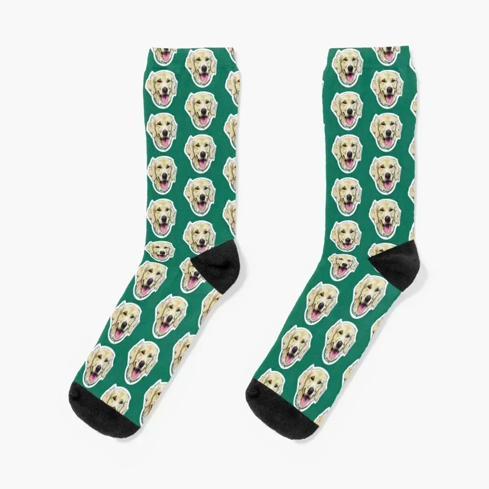

English Cream Golden Retriever Socks heated Climbing Men's Run Socks For Man Women's