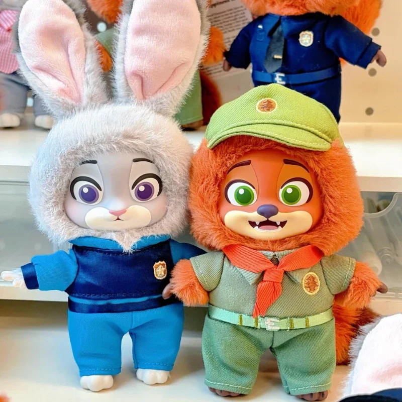 صندوق أعمى أصلي من Disney Zootopia "Growth Journey" - Nick & Judy Vinyl Plush، حقيبة لطيفة قلادة هدايا غامضة #5