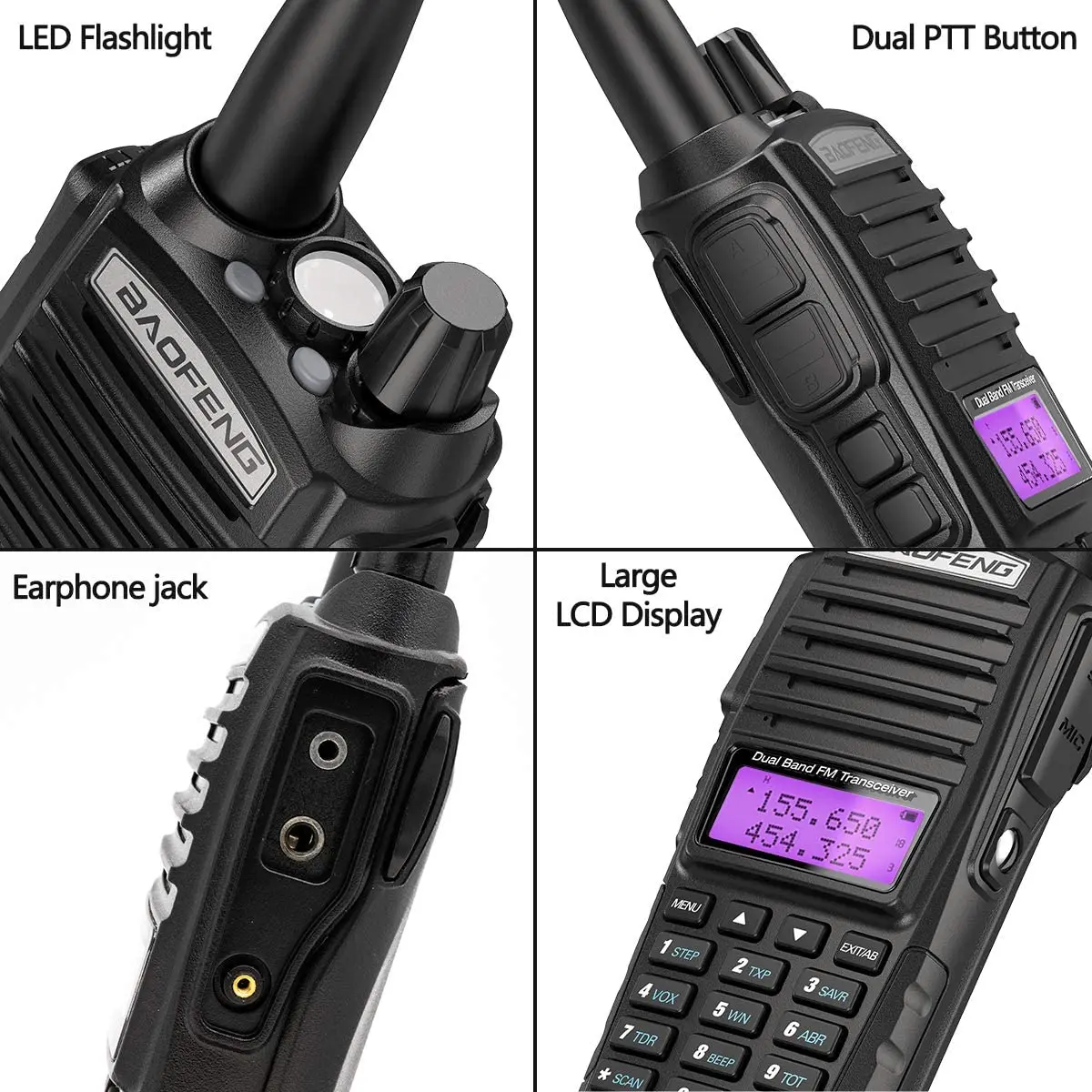 Baofeng UV 82 3800 Real 8W 5W walkie talkie comunicador Dual Band PTT Long Range Portable FM UV-5R Ham Two Way Radio stations