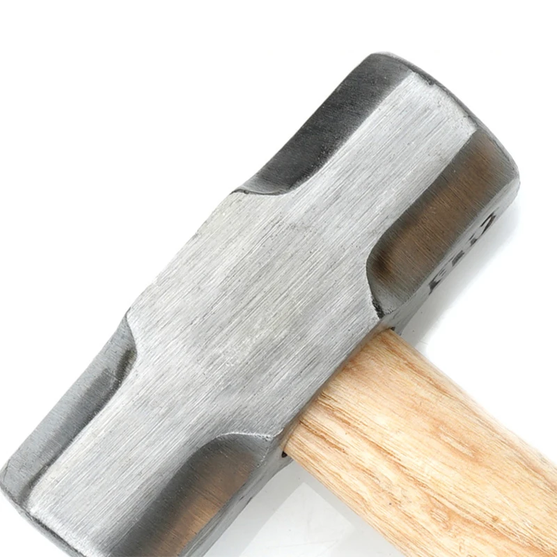 1pcs Heavy Duty Wooden Handle Sledge Hammer High Carbon Steel Octagon Hammer Square Head Big Hammer Masonry Hammer