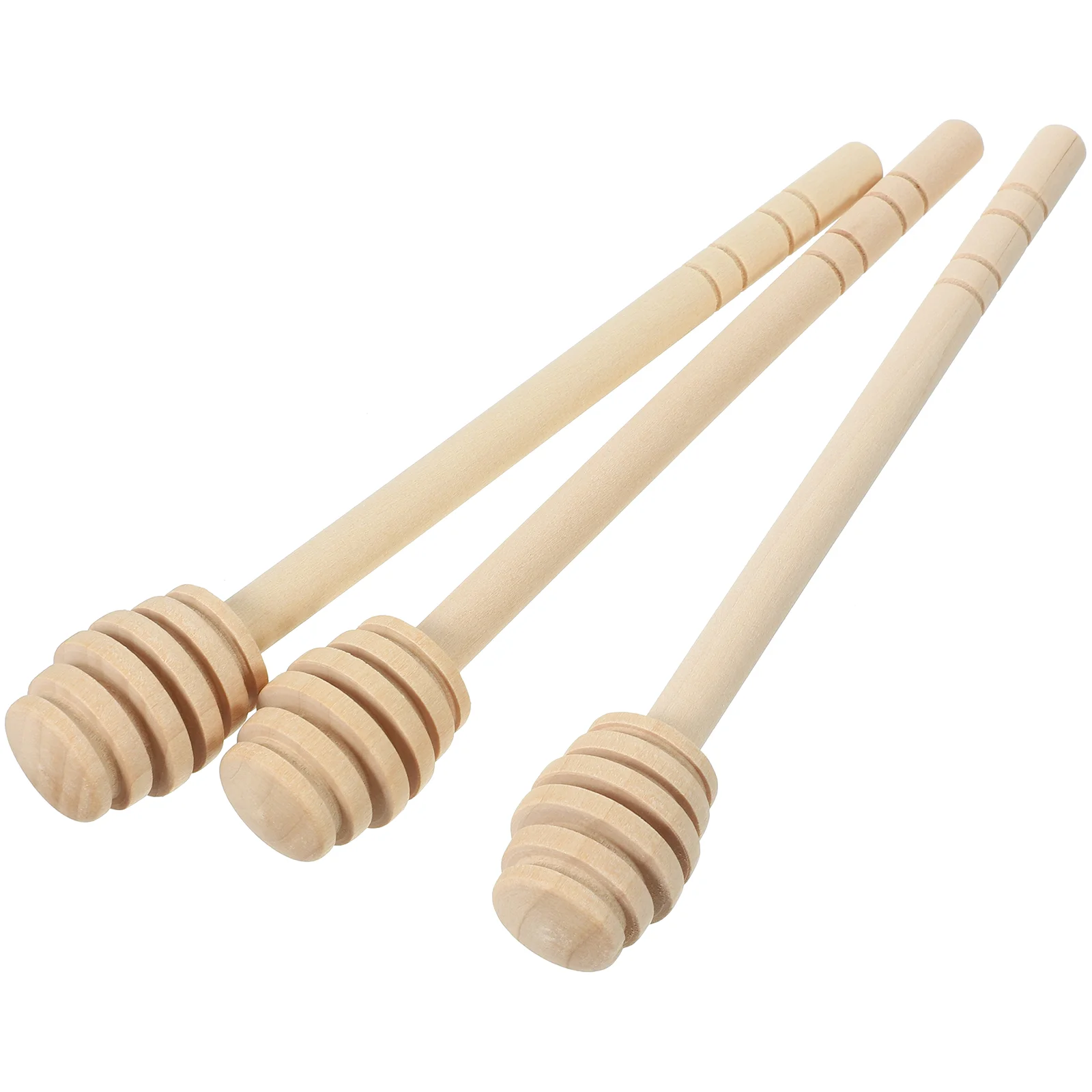 3 Pcs Honey Stirrer Coffee Sticks Wooden Dippers Fruits Jam Mixing Stirring Rods Kitchen Stirrers