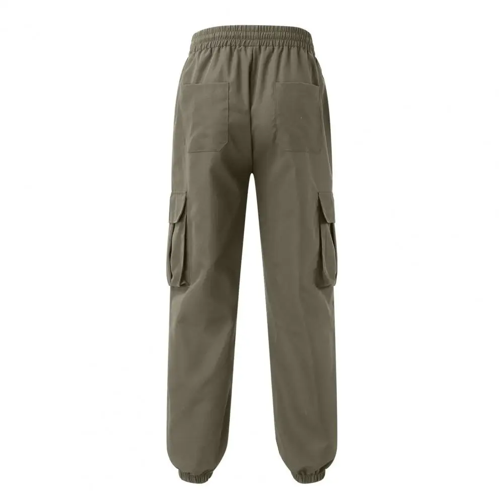

Mens Sweatpants Straight Fit Joggers For Sports And Streetwear Loose Oversized Drawstring Long Pants Men Multi-pocket Pants