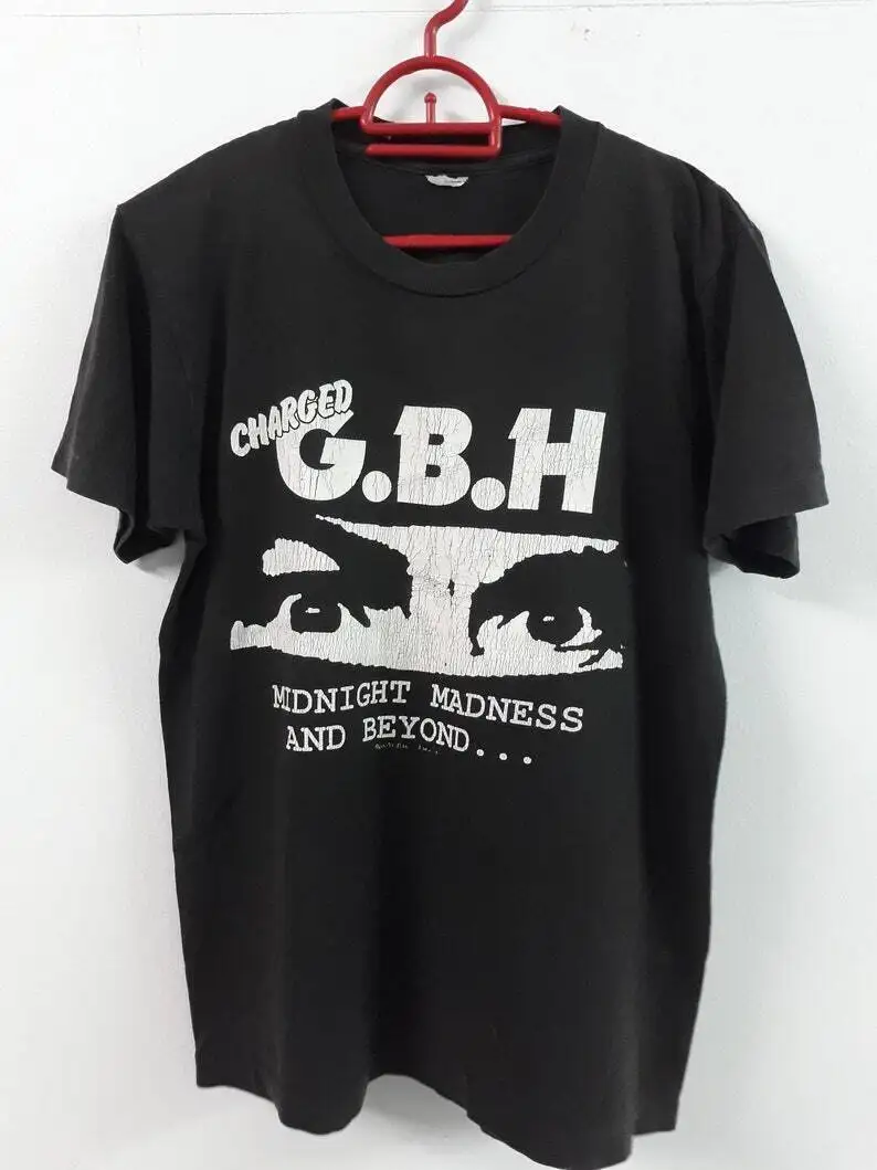 Midnight Madness and beyond, Punk rock, GBH band vinatge retro t-shirt TE1111