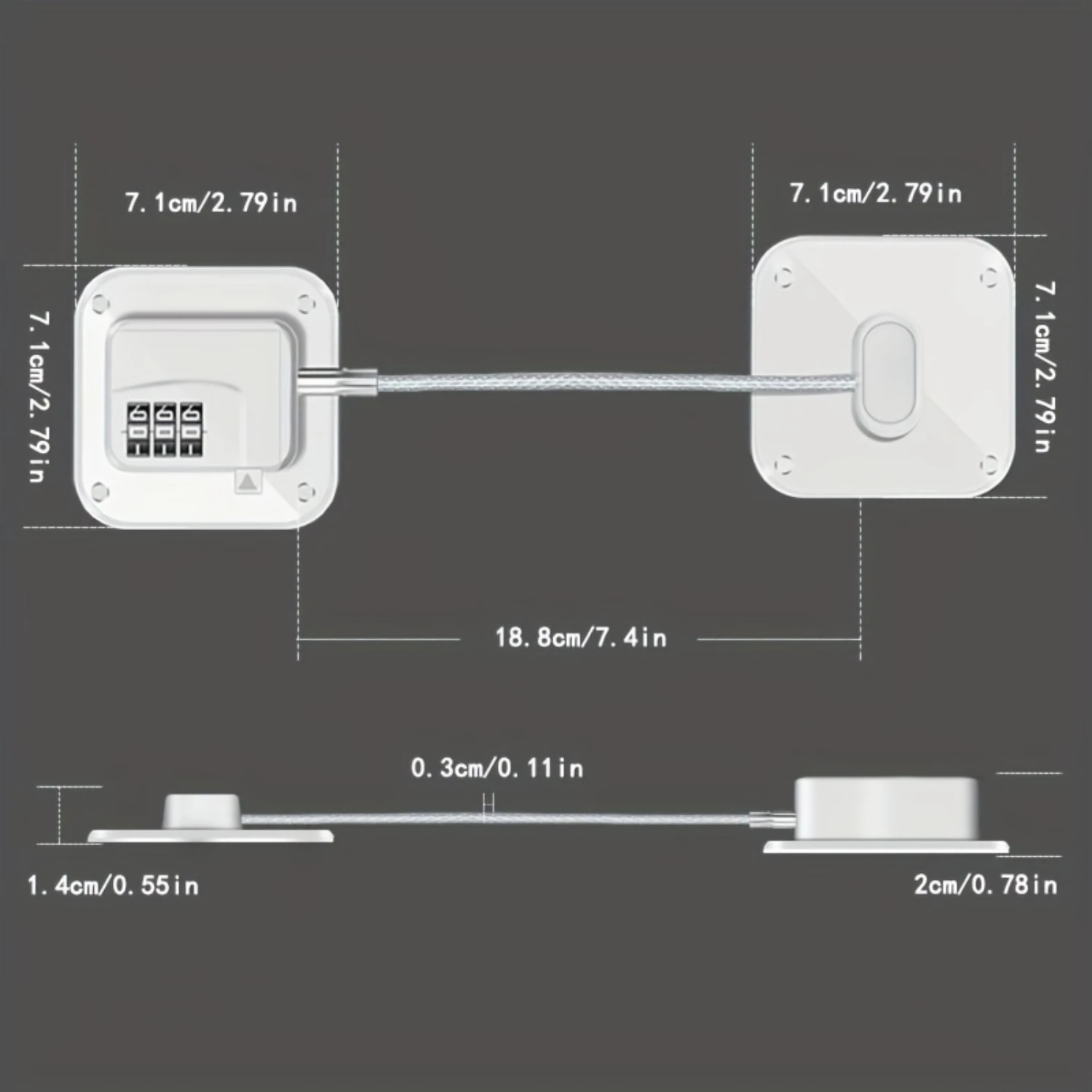 1 Pack Digital Refrigerator Lock - Secure Child Safety Lockout with Universal Fit for Most  and Appliances - Single Pack for Ind