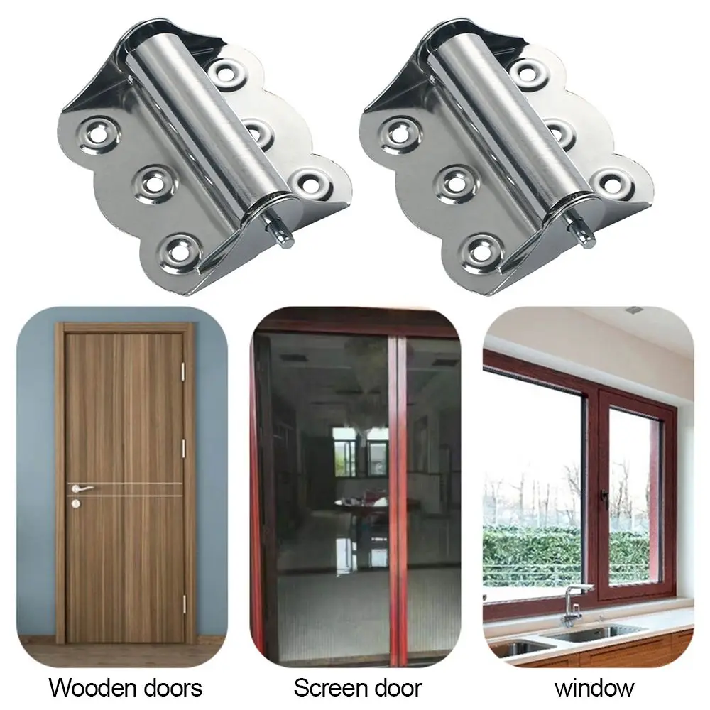 Door Butterfly Hinge Automatic Closing Stainless Steel Flush Hinges Butterfly-shaped Cabinet Rustproof Furniture Accessories