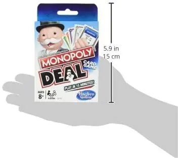 Original Hasbro Monopoly Deal Games Playing-cards Table Board Logic Learn Birthday Kids Game Toys for Family Adult Fast Dealing