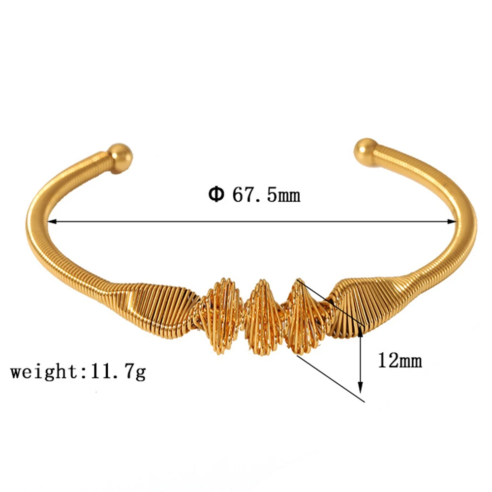 Fashion Stainless Steel Geometry Cuff Bracelet For Men Women Gold Silver Color Bangle Party Jewelry Accessories Wholesale