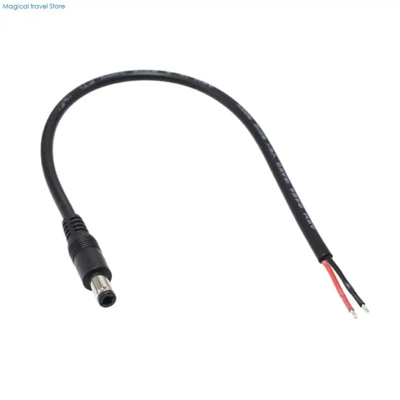 N2UB Power Pigtails Cable, 6.3mmx3.0mm Male Plug to Bare Wire Open End Power Wire Supply Repair Cable,2 Pin Connector