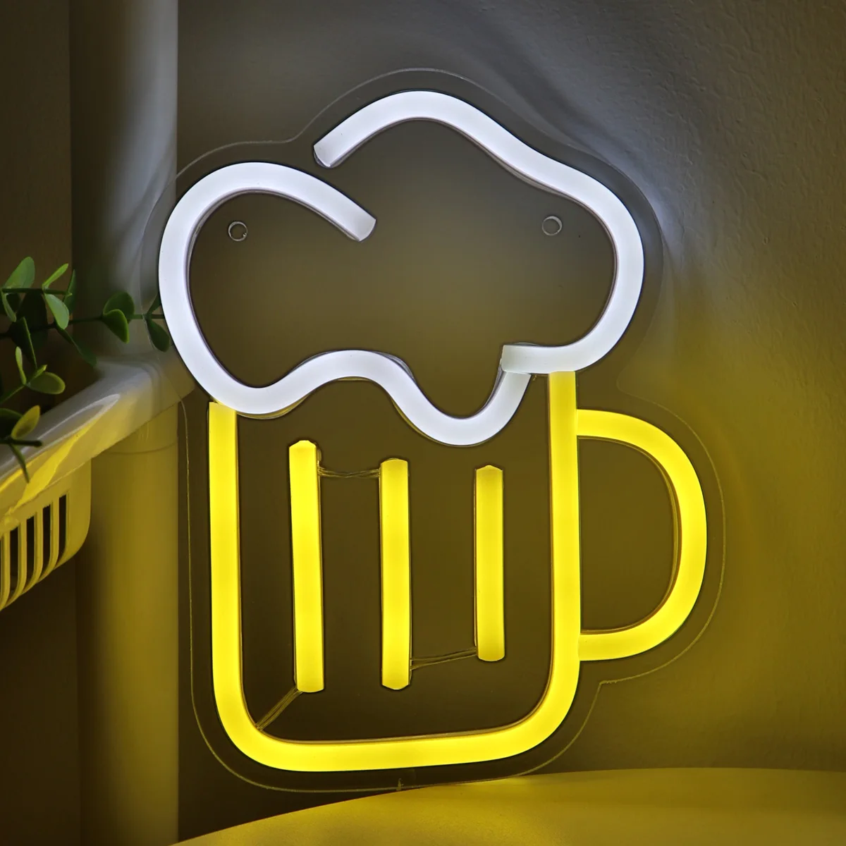 

1PC Ceative Beer Cup Wall LED Neon Art Sign For Pub Club Bar Shopping Mall Room Shop Decoration 6.38''*7.87''