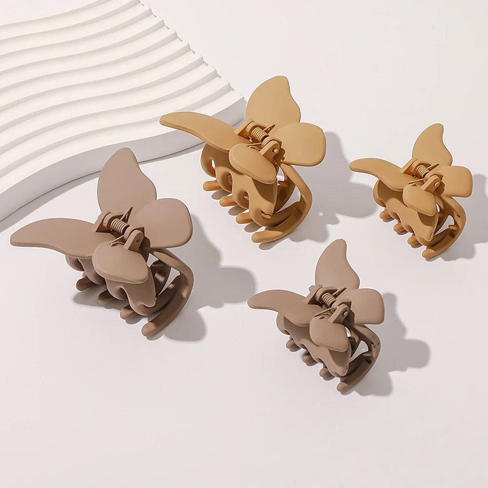 Women Hair Clip Claws 2022 New Solid Sweet Butterfly Hairpins Barrette Crab Hair Clips Headwear for Girls Hair Accessories