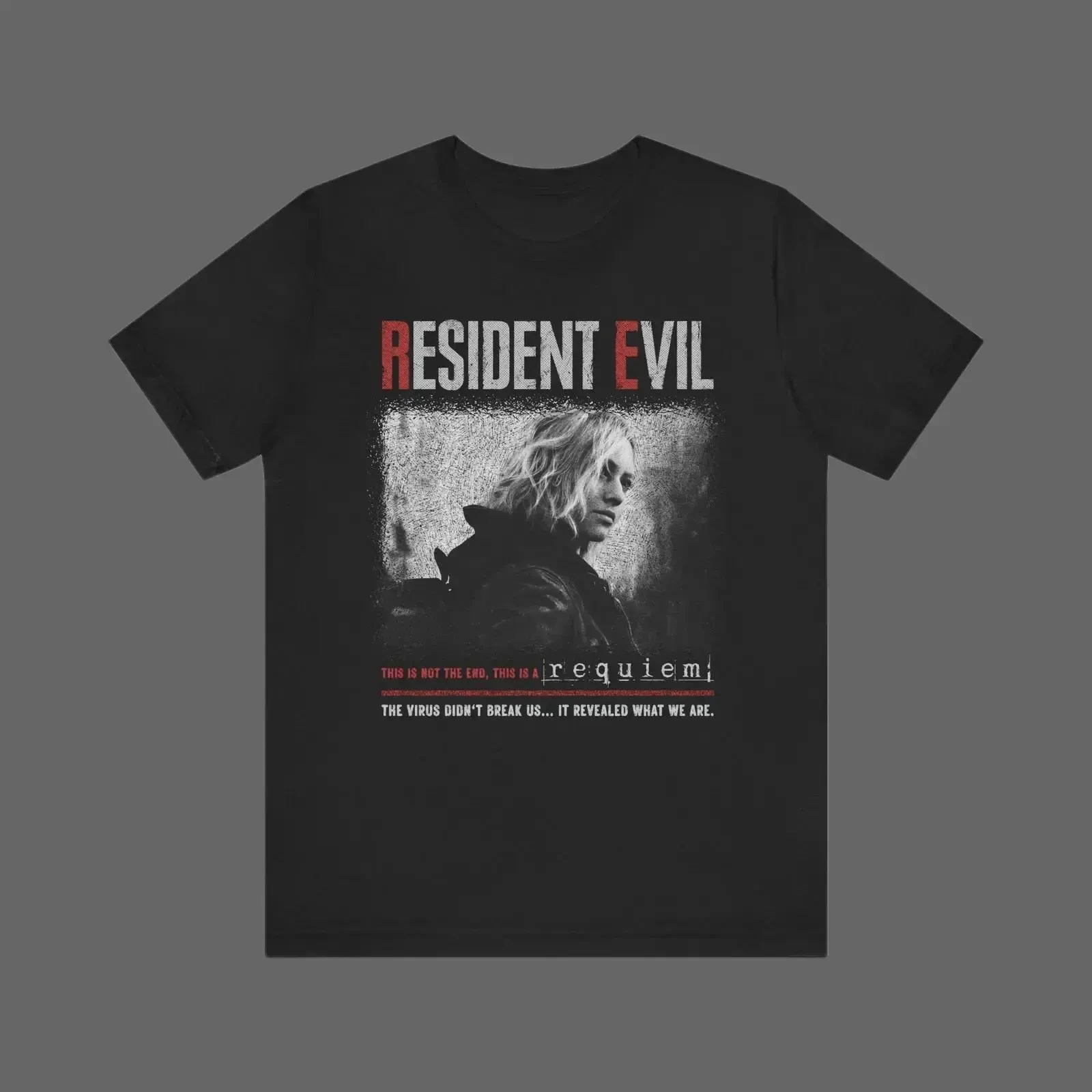 game Resident Evil Requiem graphic 100%Cotton Tshirt unisex Y2k 2026 summer New O-neck retro fashion Short Sleeve shirt fan gift