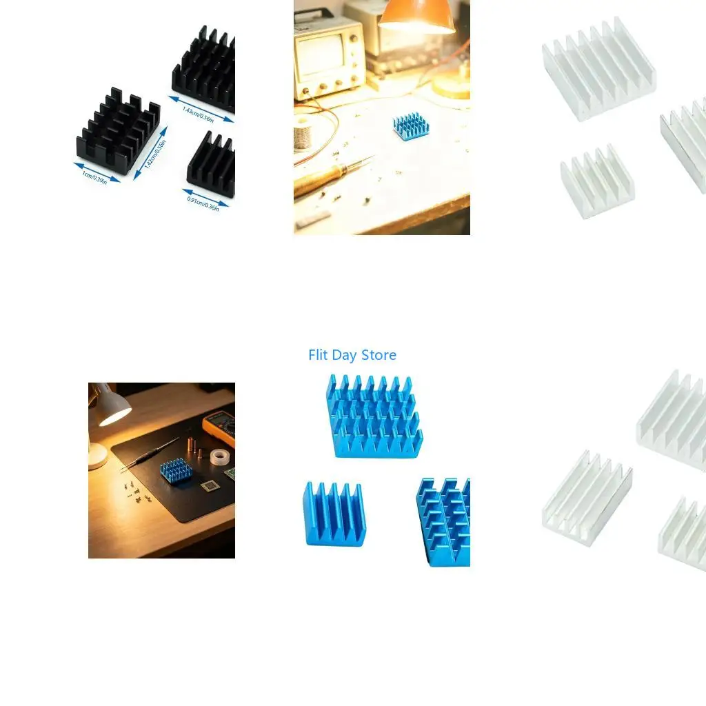 F92C Heat Sink Set with Aluminum Ribbed Board Parts Easy to Use for Single-Board Computer