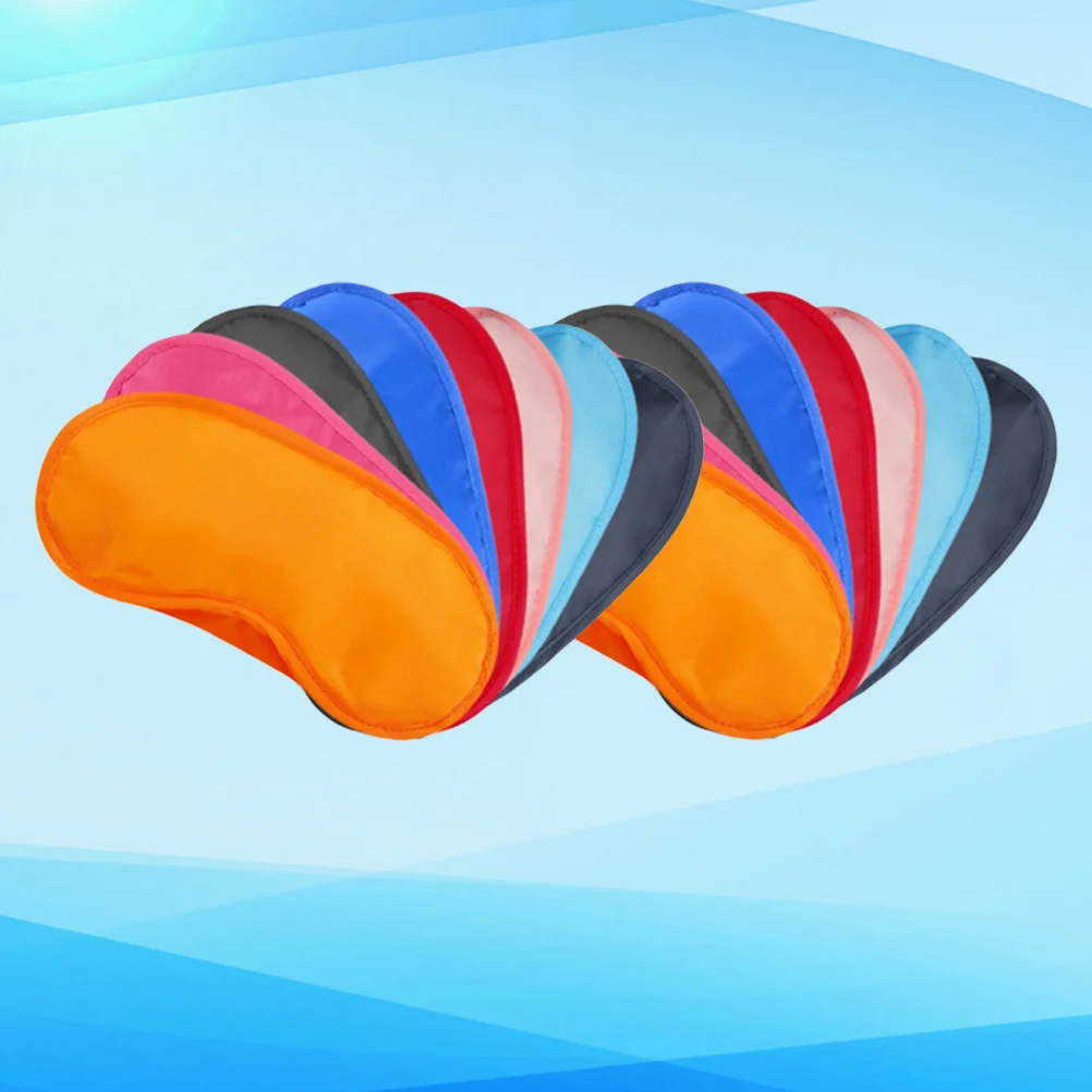 34 قطعة قناع عين للنوم من البوليستر، حزام مطاطي للسفر معصوب العينين، رقعة نوم مريحة للرجال والنساء خفيفة