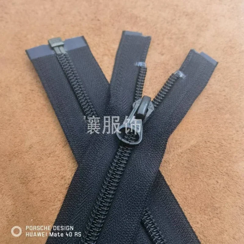 10pcs/Lot 5# 68cm YKK Nylon Coil Zipper Black Single Open End  Jacket Repair Tailor Sewing Accessory Wholesale