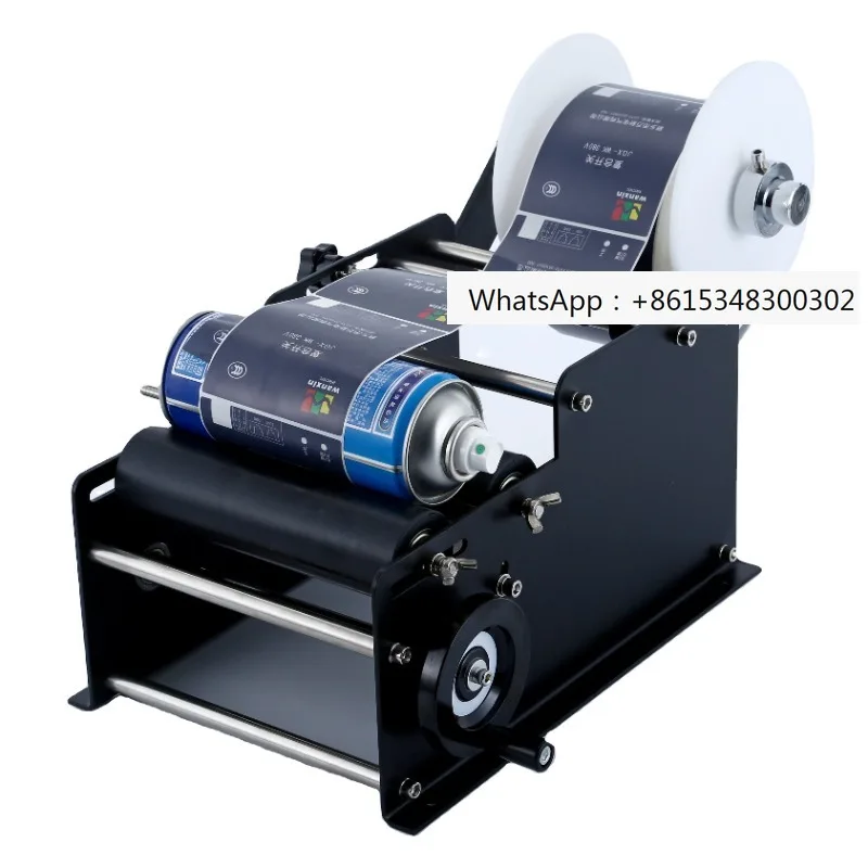 MT-30 Manual Mineral Water Plastic Round Bottle Labeling Machine For Round Bottles Sticker Label Packing Machine