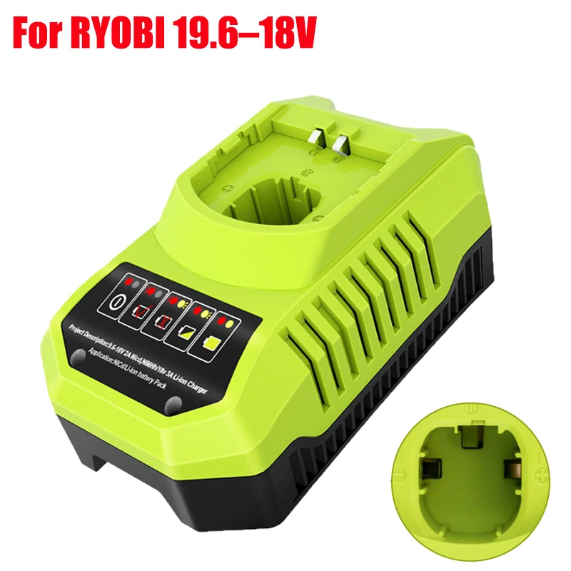 

Power Tool Battery Charging Station Portable Battery Charger P117 Lithium-ion Battery Fast Charger for RYOBI 19.6–18V Batteries