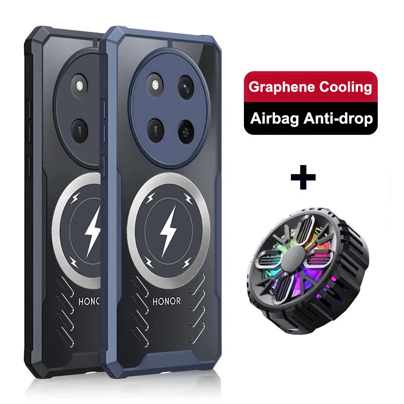 

Wireless Charging Heat Dissipation Phone Case for Honor X9C Smart X9 5G Car Mounted for Airbag Anti-Drop Soft TPU Cases