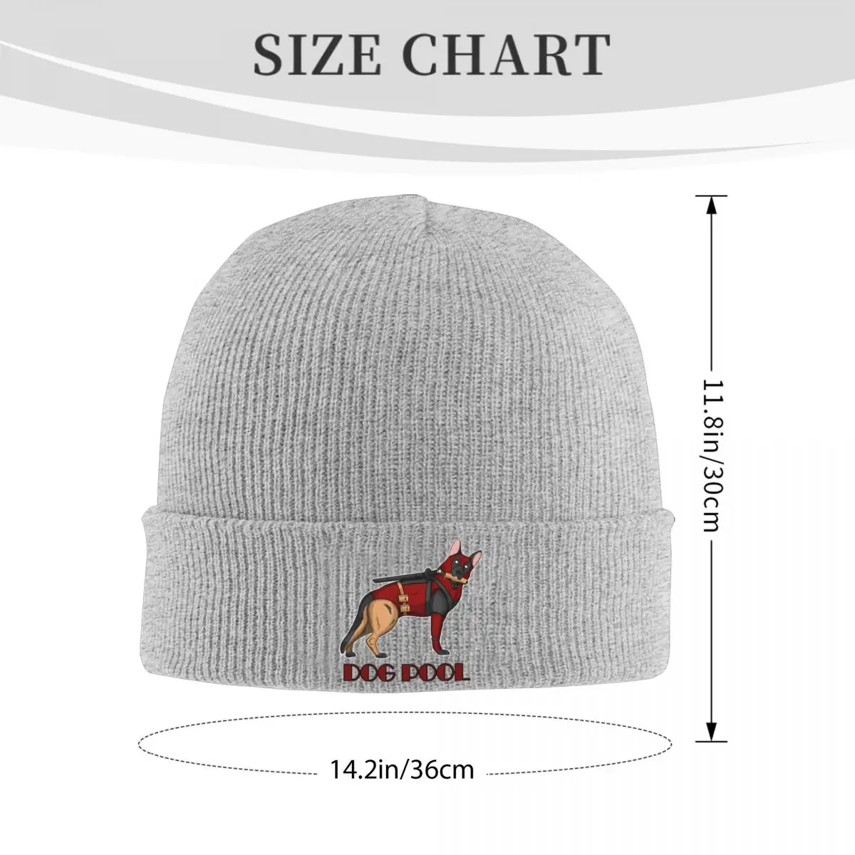 Dogpool Dogcool Dog Lover Knitted Caps Women's Men's Beanie Winter Hat Crochet Melon Cap