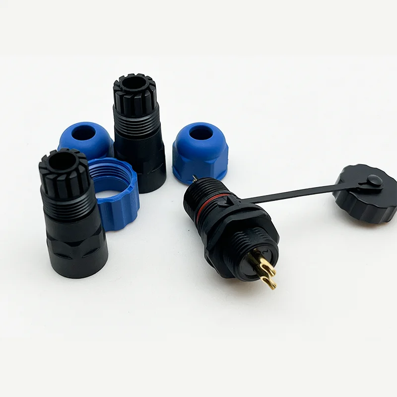 IP68 Welding free wire and cable waterproof 4-8mm hole male/female butt quick power connector Industrial aviation plug socket