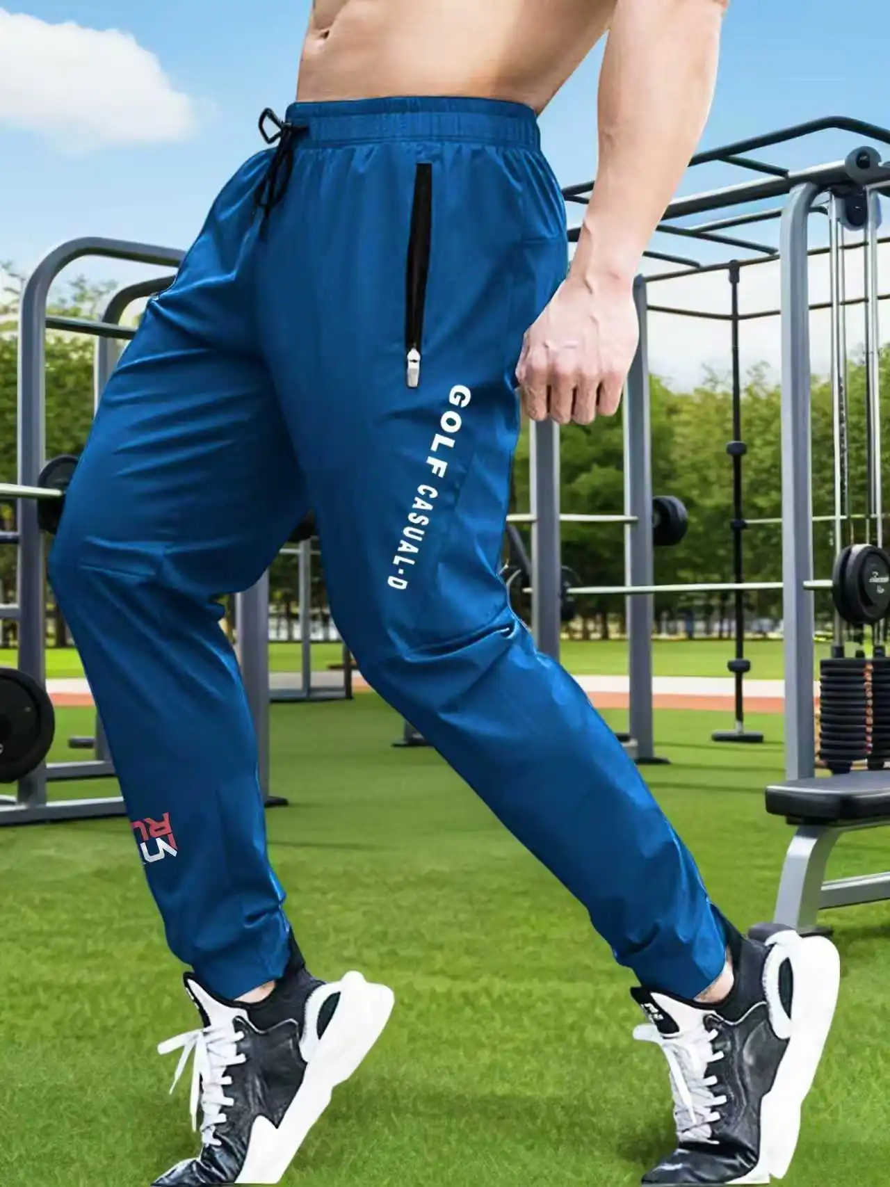 2026 Neue Herren-Sporthose aus Eisseide, schmal geschnitten und schlankmachend, Freizeithose – Detail 10