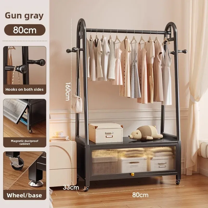 Exquisite Household GoodsHanging Hanger Floor-to-ceiling Bedroom Household Simple Coat Rack Removable Living Room Clothes Rack