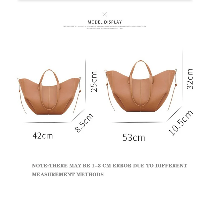 Borsa ascellare in pelle da donna di nuova moda borsa a tracolla singola in pelle bovina borsa per gnocchi di grande capacità borsa Tote di lusso